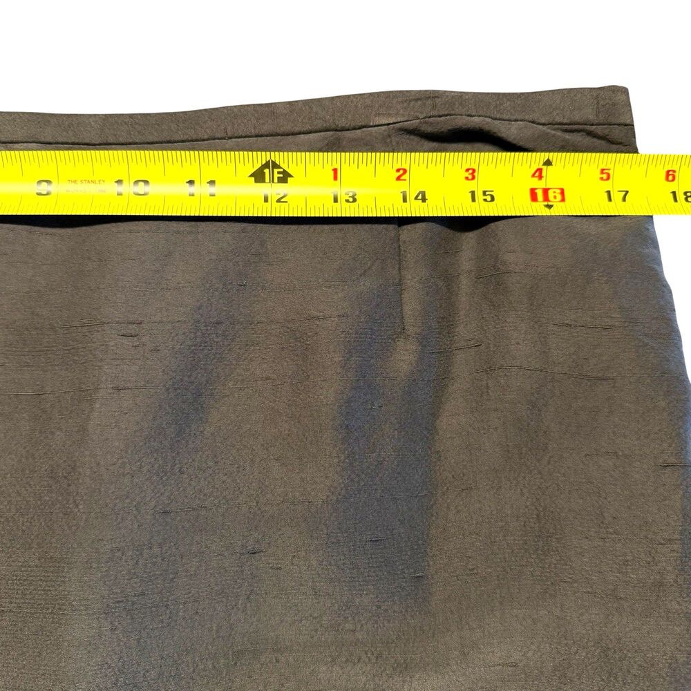 Eileen Fisher Womens Raw Silk Straight Midi Skirt Size L Minimalist Quiet Luxury - Picture 3 of 5